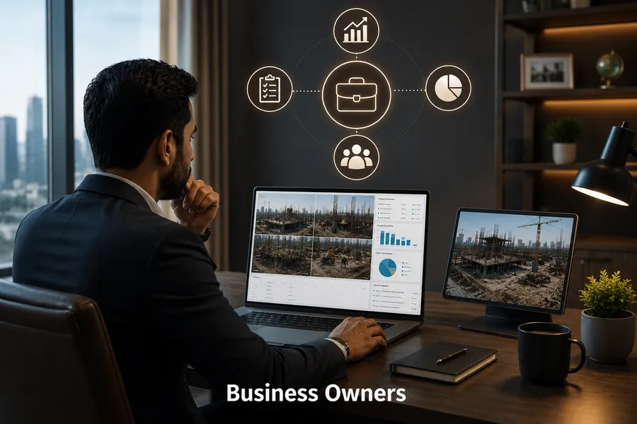 Business Owners — Stay updated on your construction project without taking time away from running your business.