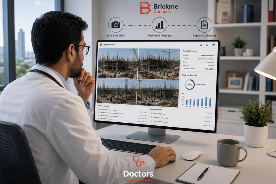Doctors — Live site views, real-time progress, and reports so doctors can build without visiting the site daily.